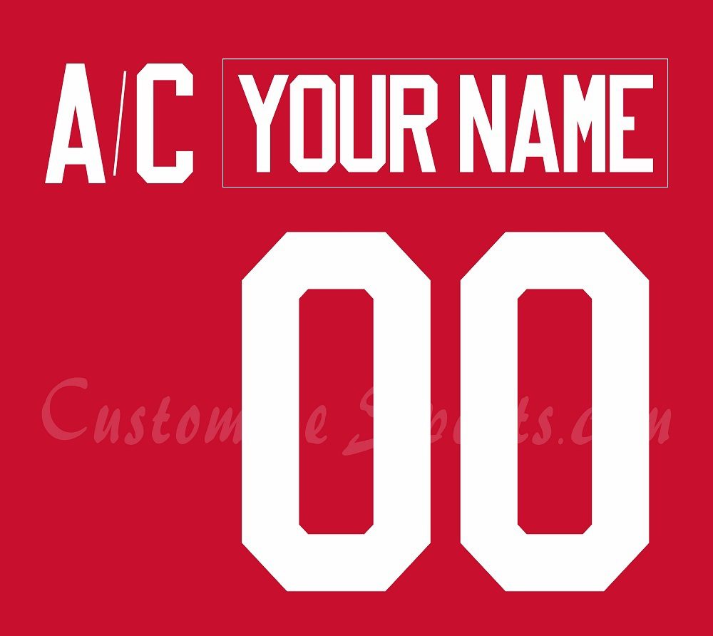 Columbus Blue Jackets Customized Number Kit For 2017-2018 Red Practice Jersey