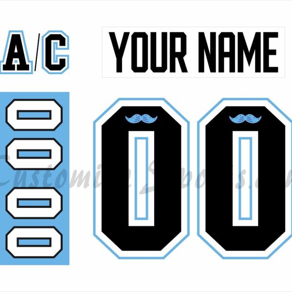 Henderson Silver Knights Customized Number Kit for 2024 Movember Jersey