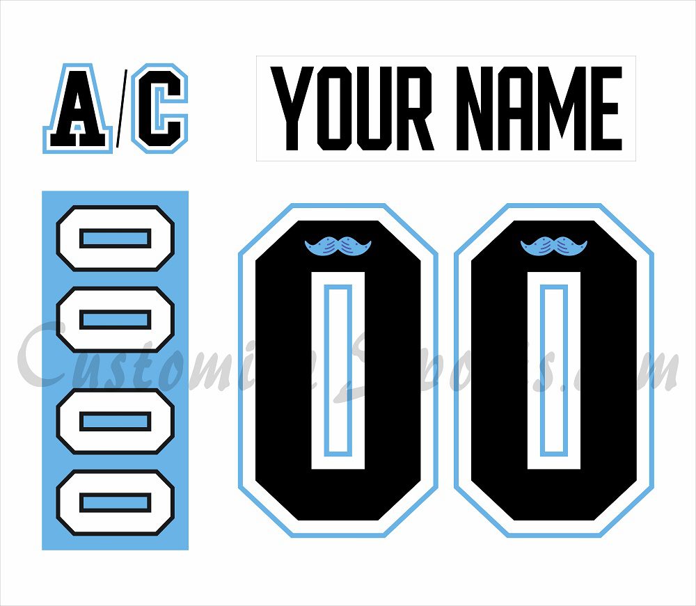 Henderson Silver Knights Customized Number Kit for 2024 Movember Jersey