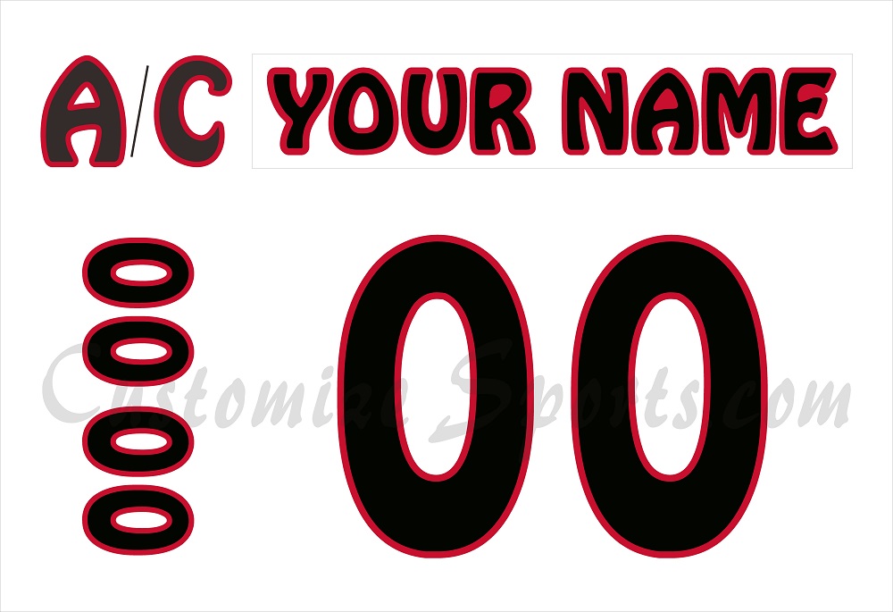 Macon whoopee Customized Number Kit for 1996-2001 White Jersey