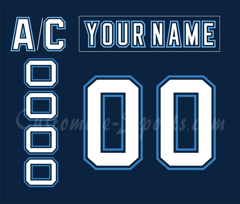 NCAA University of Maine Customized Number Kit For 2017-Present Navy Hockey Jersey