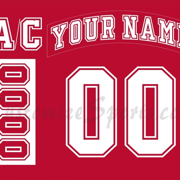 NCAA University of Wisconsin Madison Customized Number Kit for 1996-2000 Away Hockey Jersey