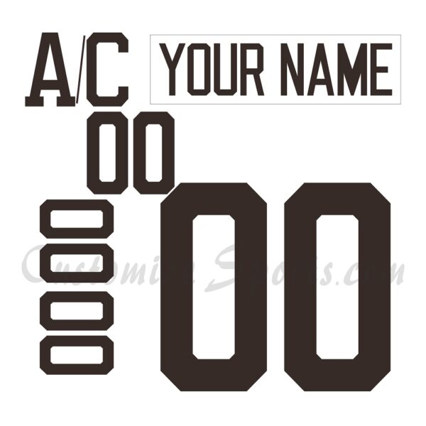 Hershey Bears Customized Number Kit for 2025 Throwback Jersey