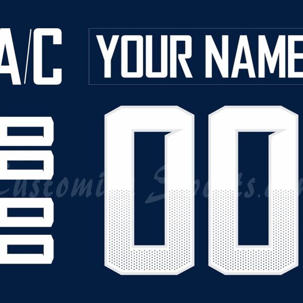 IIHF Team USA Customized Number Kit for 2019 Navy Hockey Jersey