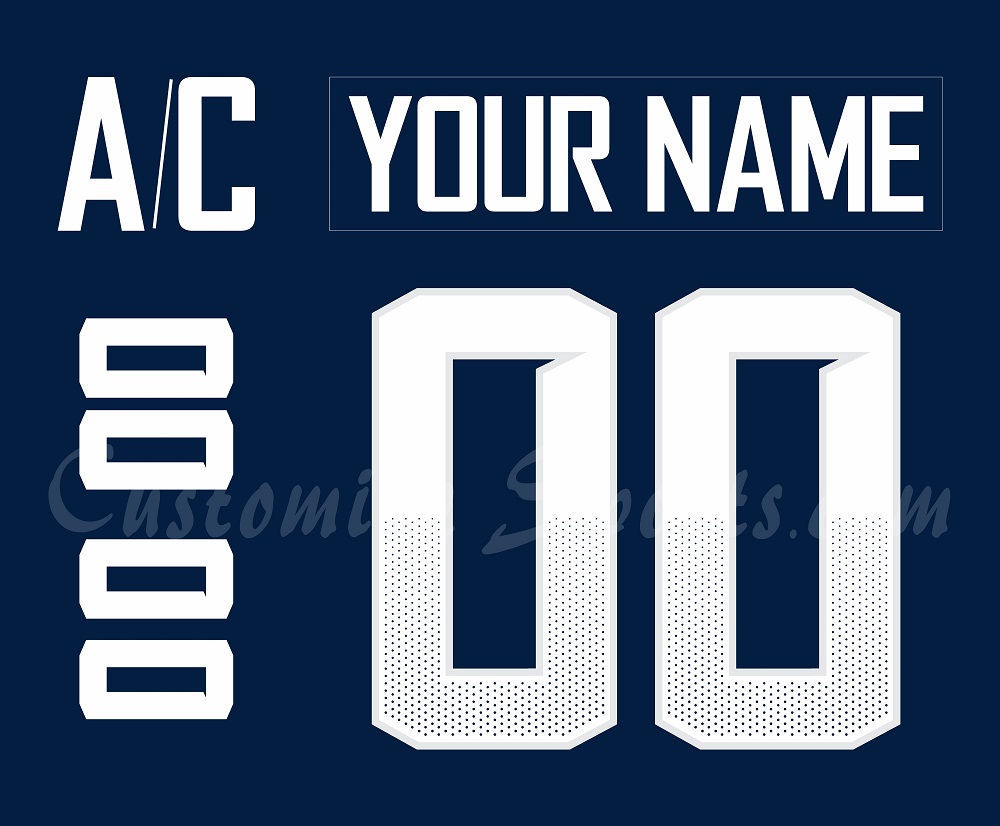 IIHF Team USA Customized Number Kit for 2019 Navy Hockey Jersey