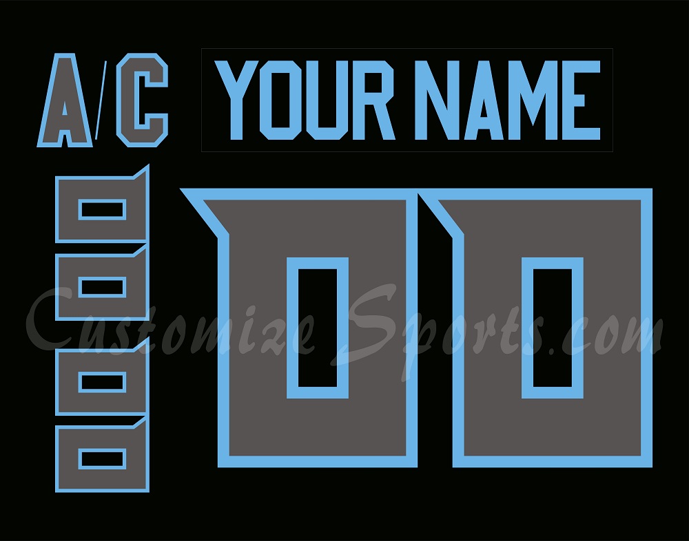 Macon Mayhem Customized Number Kit for 2024 Blackout Jersey