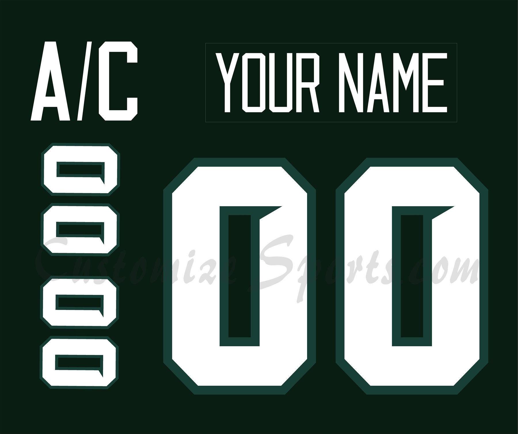 NCAA Michigan State Spartans Customized Number Kit for 2023-Present Away Hockey Jersey
