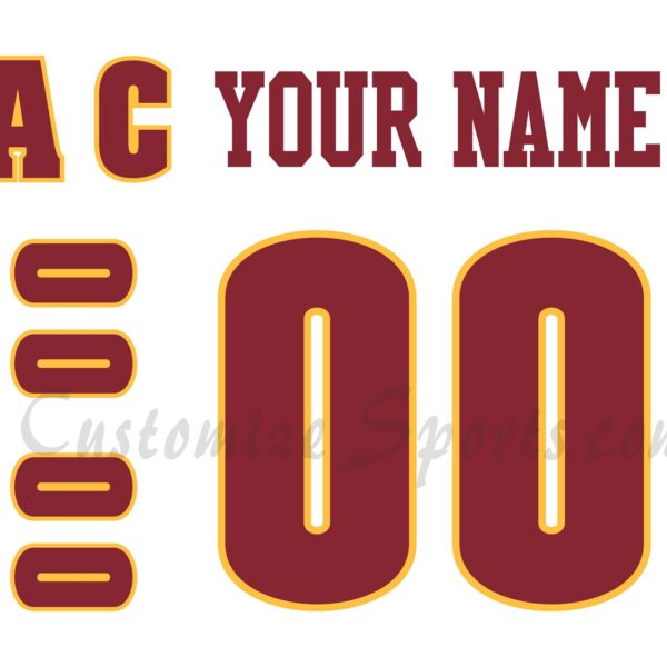 U of Minnesota Duluth Bulldogs Number Kit for 2024-Present Home Hockey Jersey