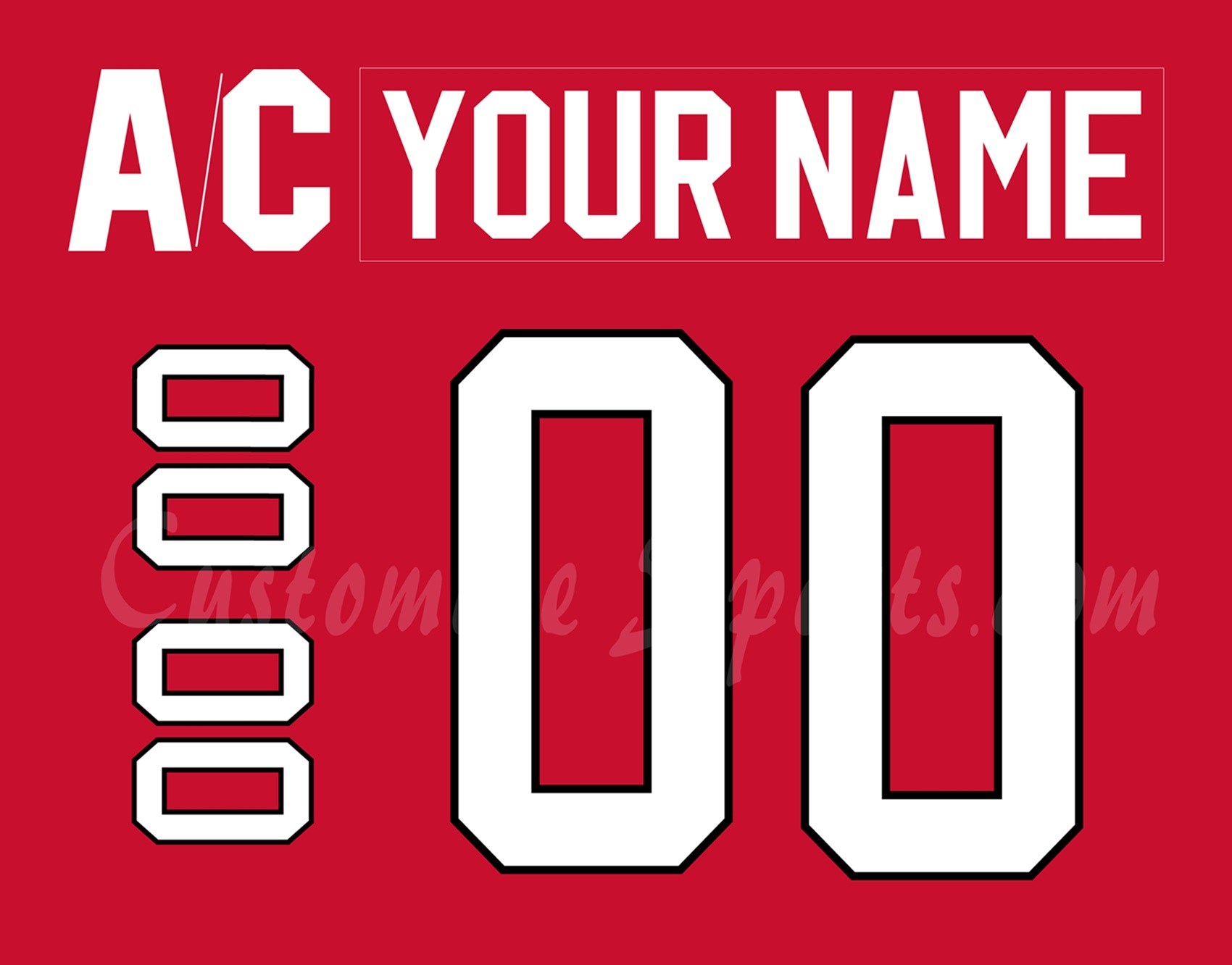 IIHF Team Canada WJC Customized Number Kit for 2009-2016 Home Hockey Jersey