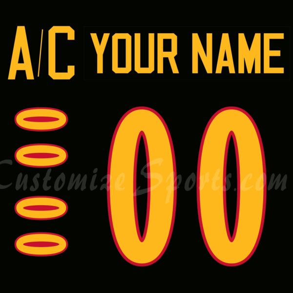 IIHF Team Germany Customized Number Kit for 1998-2000 Black Hockey Jersey