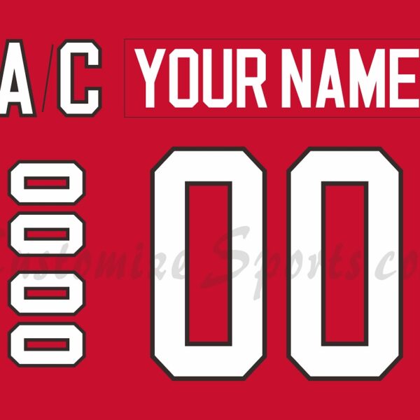 IIHF Team Japan Customized Number Kit for 1996 Red Hockey Jersey