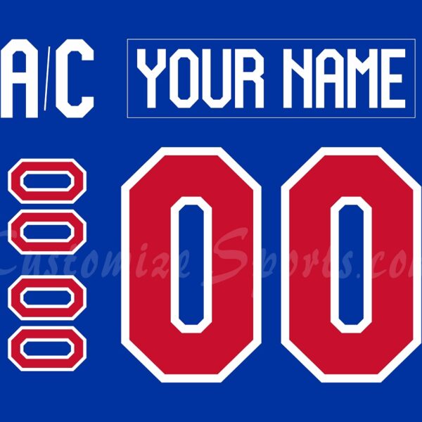 IIHF Team USA Customized Number Kit for 2025-Present WJC Blue Hockey Jersey