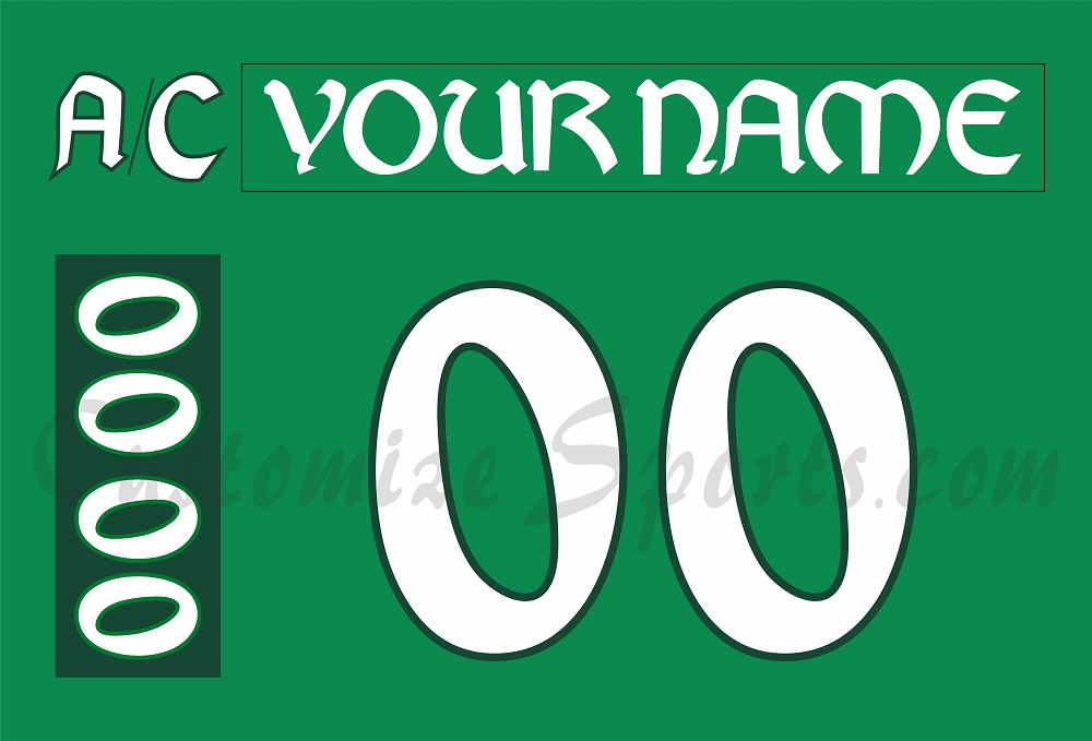 Tampa Bay Lightning Customized Number Kit For 2021 St Patrick's Day Jersey