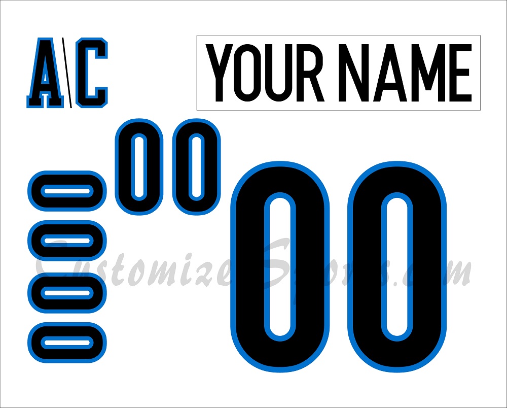 NCAA Bentley Falcons Customized Number Kit For 2024-2025 White Hockey Jersey