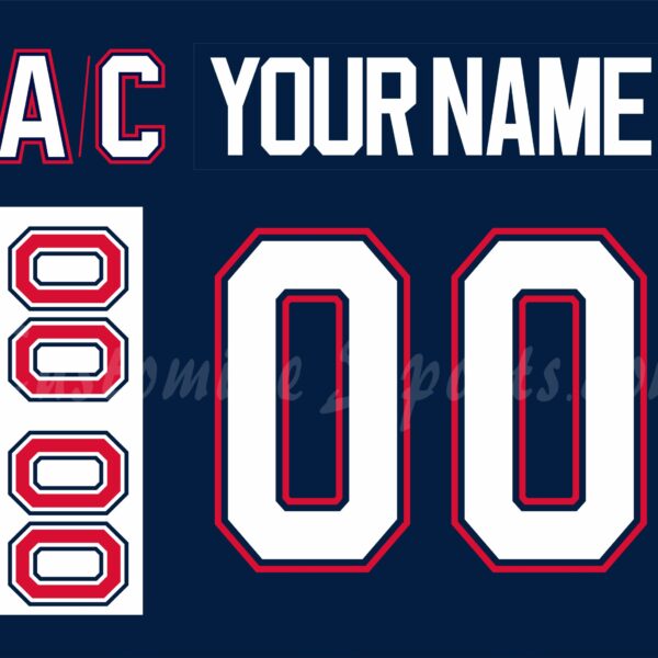 IIHF Team USA Customized Number Kit for 1991 Canada Cup Home Jersey