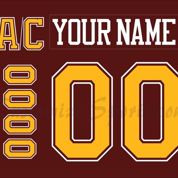 NCAA Minnesota Golden Gophers Customized Number Kit For 2022-2025 Away Hockey K1 Brand Jersey