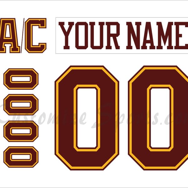 NCAA Minnesota Golden Gophers Customized Number Kit For 2022-2025 Home Hockey K1 Brand Jersey
