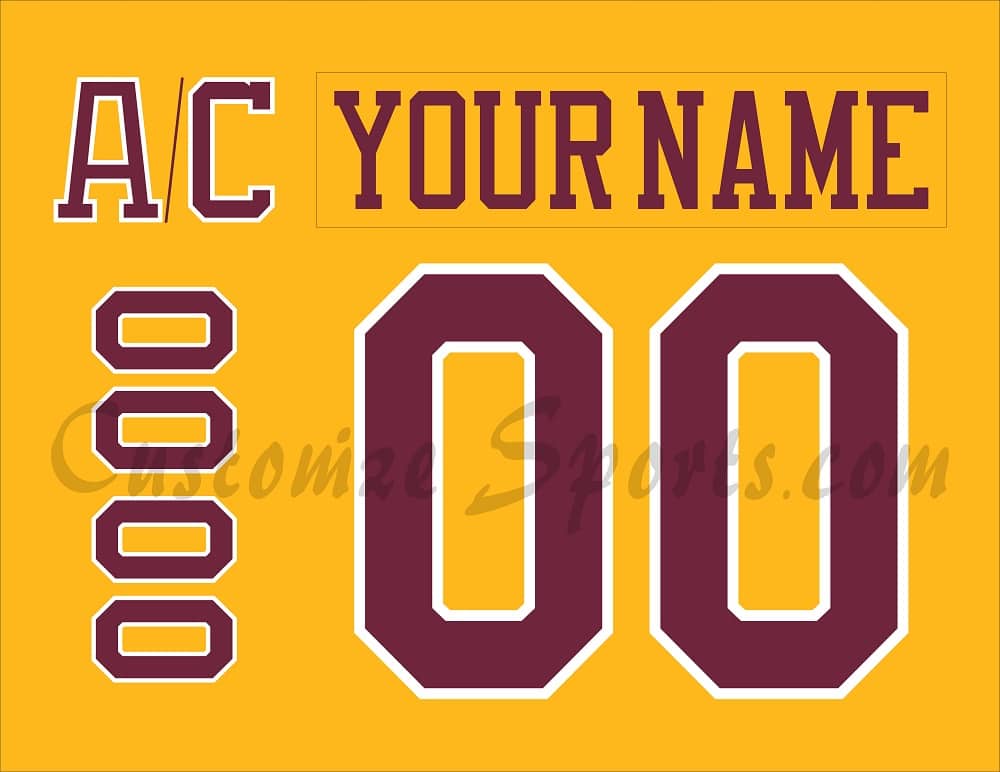 NCAA Minnesota Golden Gophers Customized Number Kit For 2023-2025 3rd Hockey K1 Brand Jersey