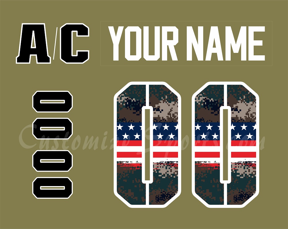 Minnesota Wild Customized Number Kit For 2024-2025 Military Jersey