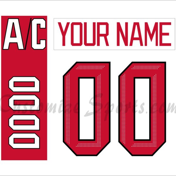 NCAA Ohio State Buckeyes Customized Number Kit For 2020-2024 Home Hockey Jersey