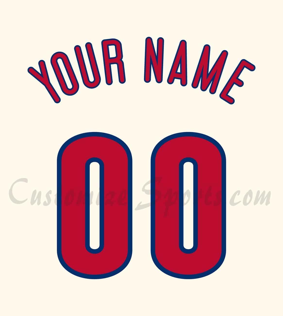 Baseball Philadelphia Phillies Customized Number Kit for 2024-Present Alt Jersey