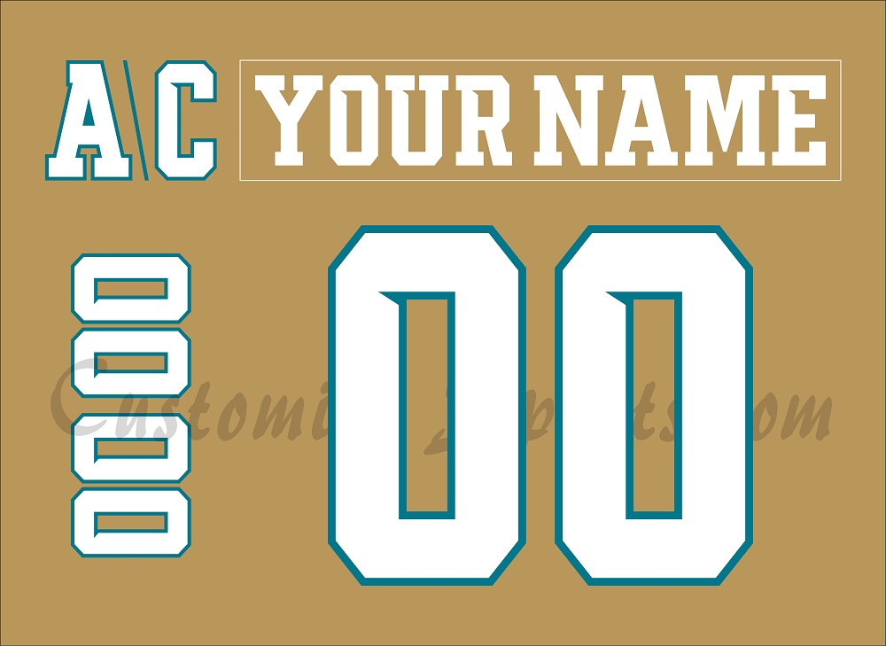 Tahoe Knight Monsters Customized Number Kit for 2024-Present 3rd Jersey