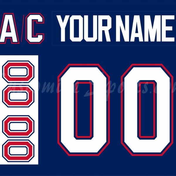 IIHF Team USA Customized Number Kit for 1991 Canada Cup Blue Jersey