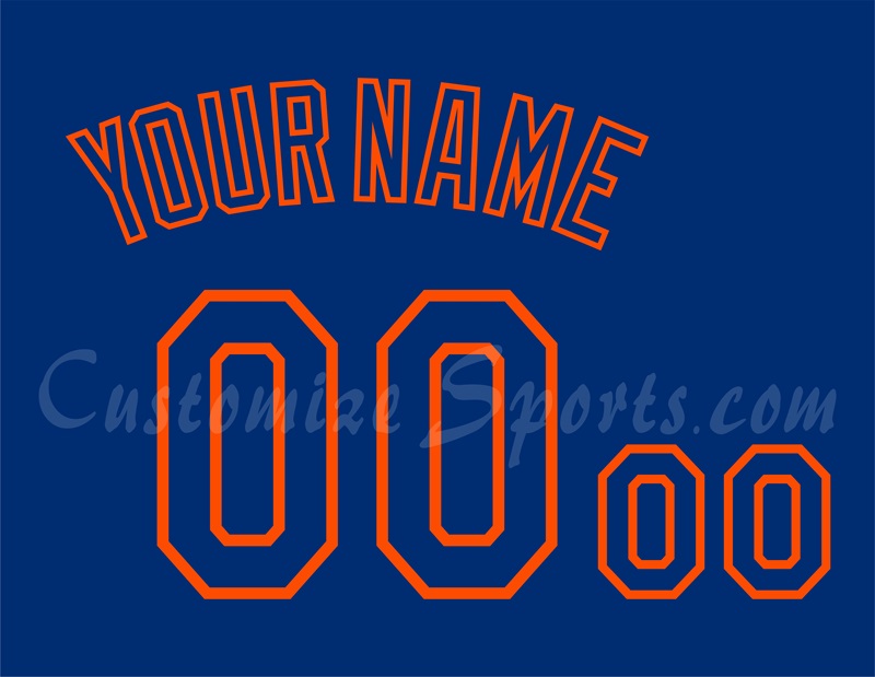Baseball New York Mets Customized Number Kit for 2025-Present Blue Alt Jersey