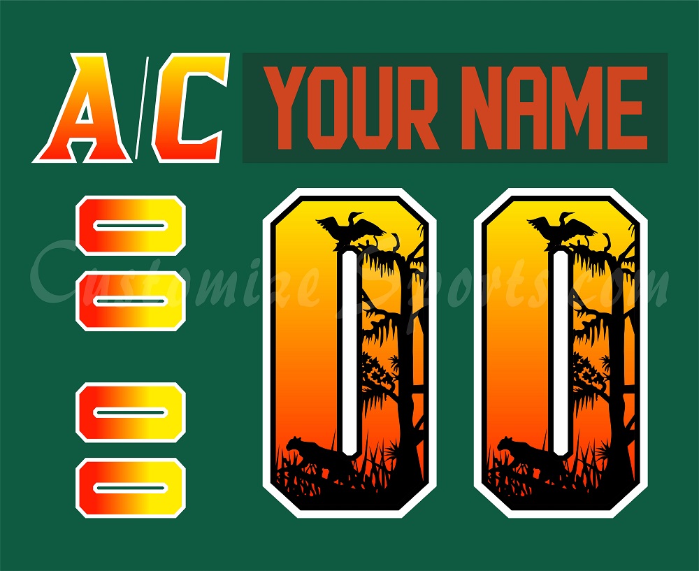 Florida Panthers Customized Number Kit For 2024-2025 Conservation Jersey