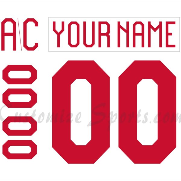 IIHF Team Canada Customized Number Kit for 2025 White Hockey Jersey