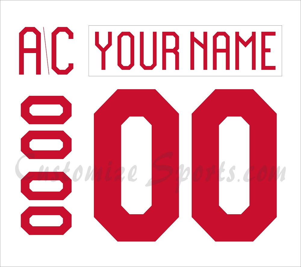 IIHF Team Canada Customized Number Kit for 2025 White Hockey Jersey