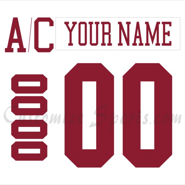 NCAA Boston College Eagles Customized Number Kit For 2024-2025 Home Hockey Jersey