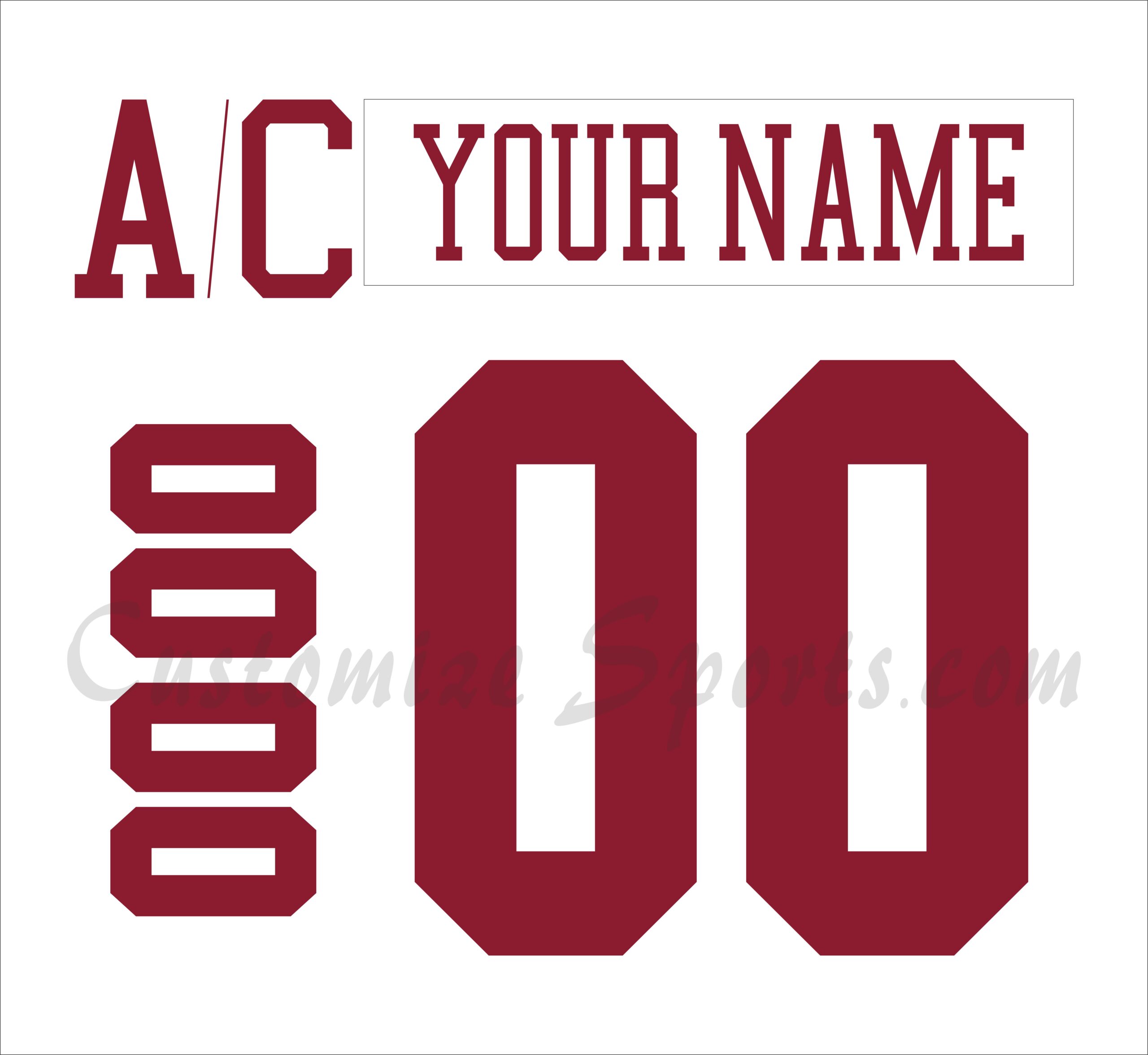 NCAA Boston College Eagles Customized Number Kit For 2024-2025 Home Hockey Jersey