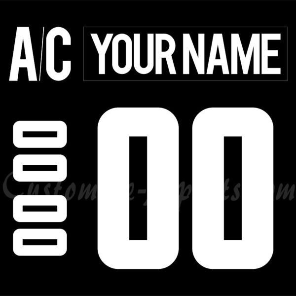 IIHF Team Canada WJC Customized Number Kit for 2024-Present Black Hockey Jersey
