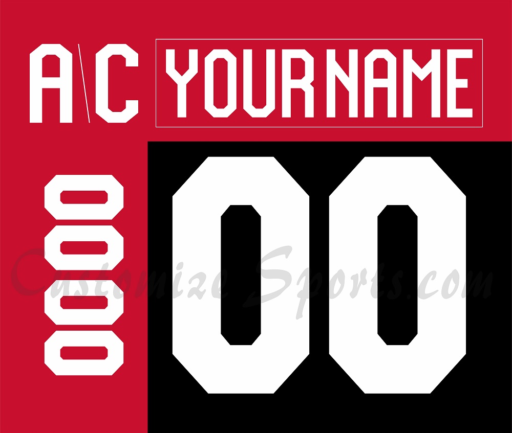 IIHF Team Japan Customized Number Kit for 2024-Present Black Hockey Jersey