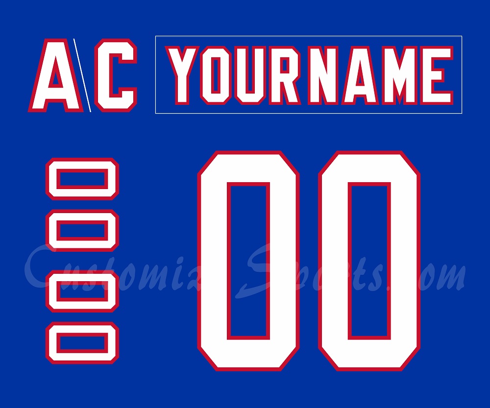 Regina Pats Customized Number Kit For 1995-1997 Blue Jersey