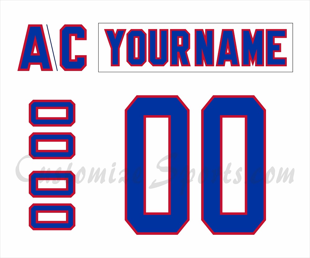 Regina Pats Customized Number Kit For 1995-1997 White Jersey