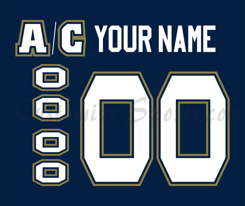 Adirondack Frostbite Customized Number Kit for 2004-2005 Navy Jersey