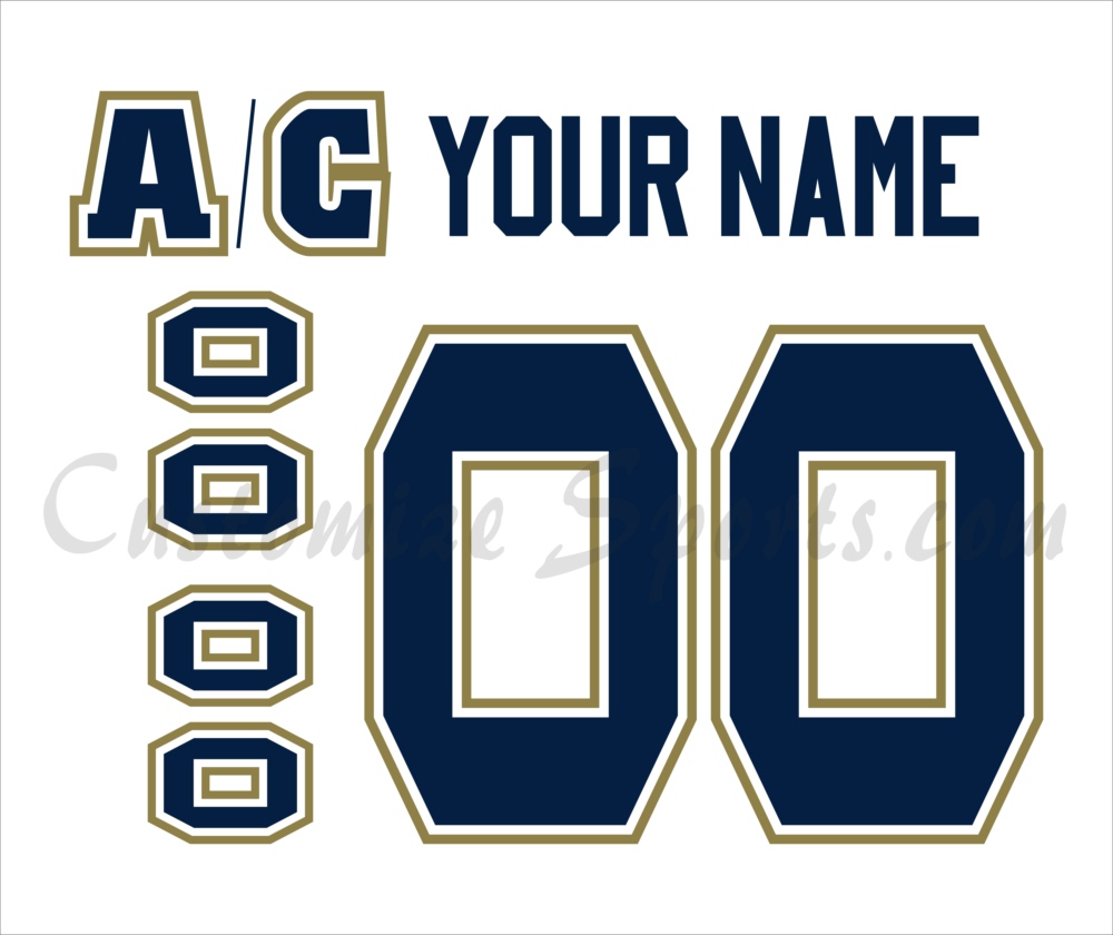 Adirondack Frostbite Customized Number Kit for 2004-2005 White Jersey