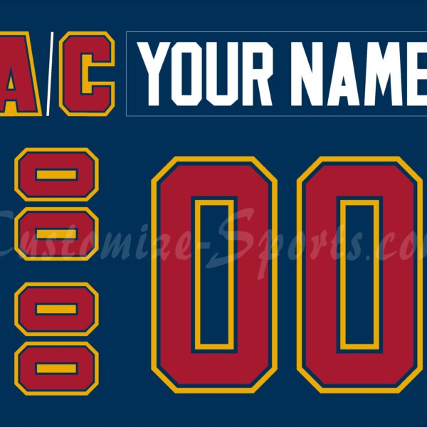 WCHL Colorado Gold Kings Customized Number Kit for 1998-2002 navy