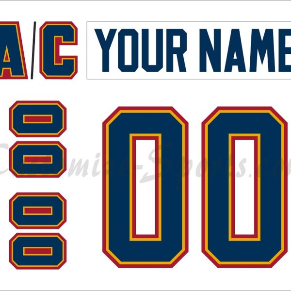 WCHL Colorado Gold Kings Customized Number Kit for 1998-2002 white