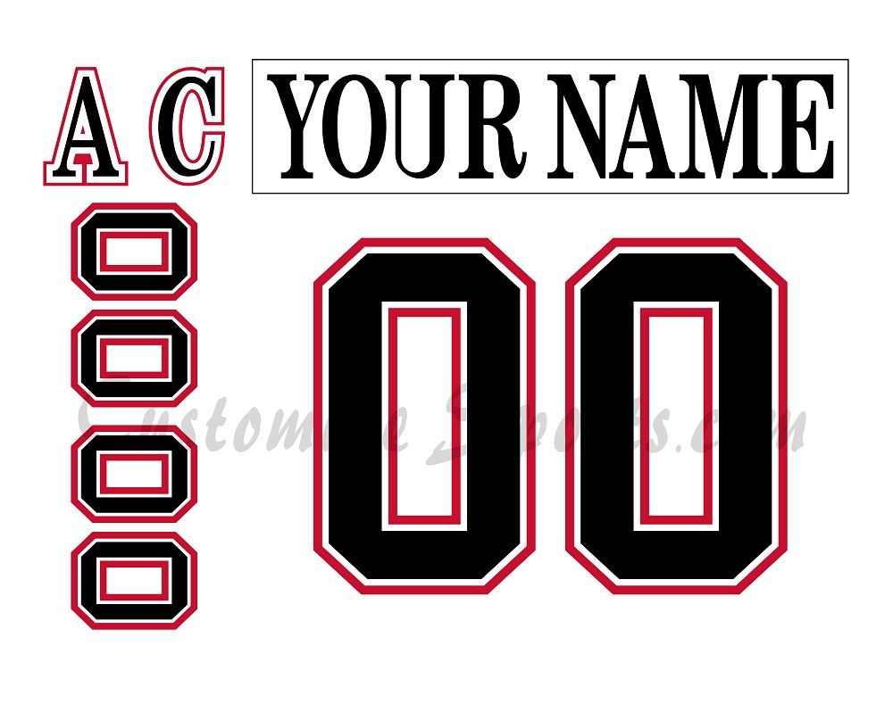 Portland Pirates Customized Number Kit For 1994-1996 White Jersey
