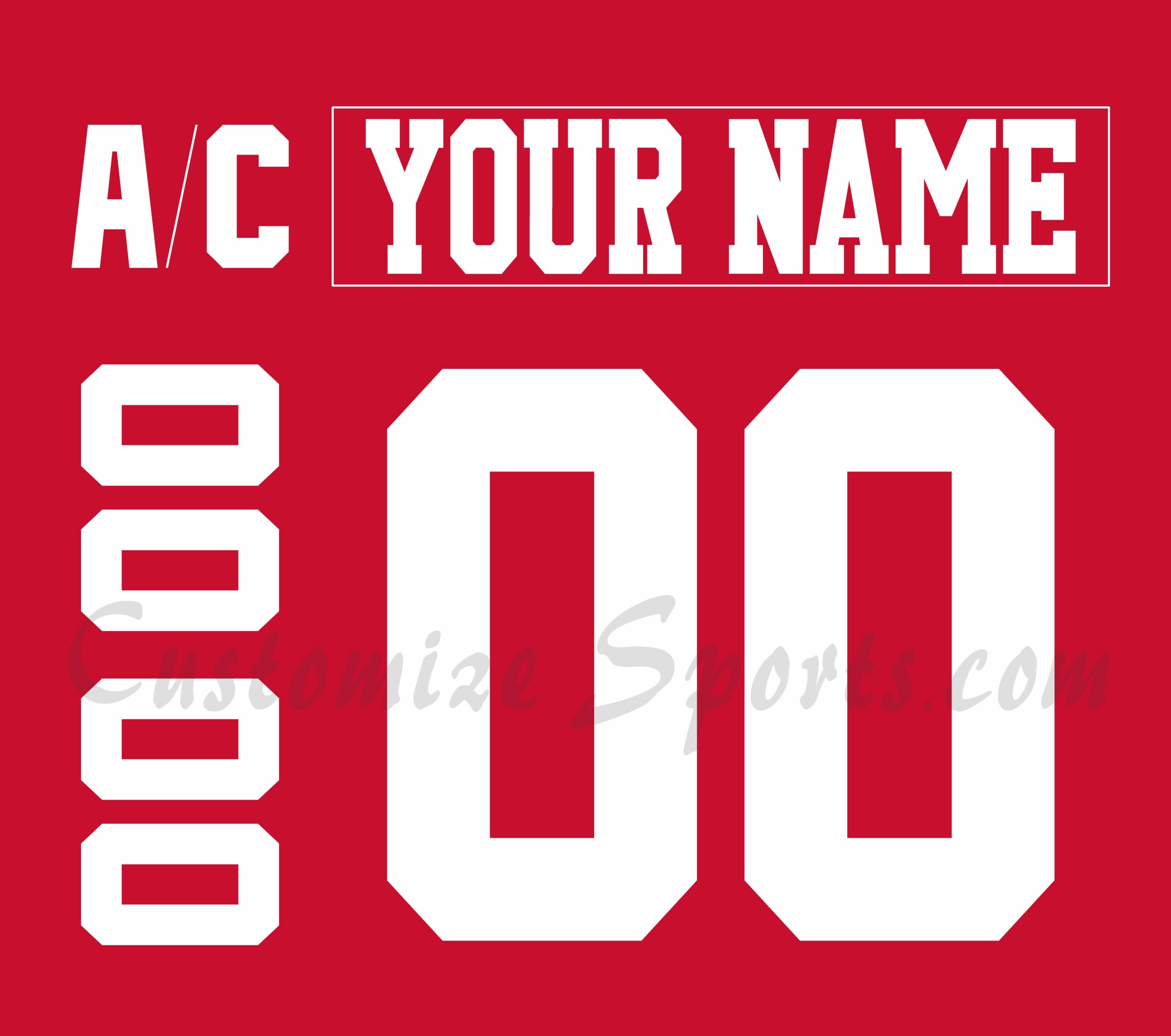 Detroit Red Wings Customized Number Kit For 2025-Present Home