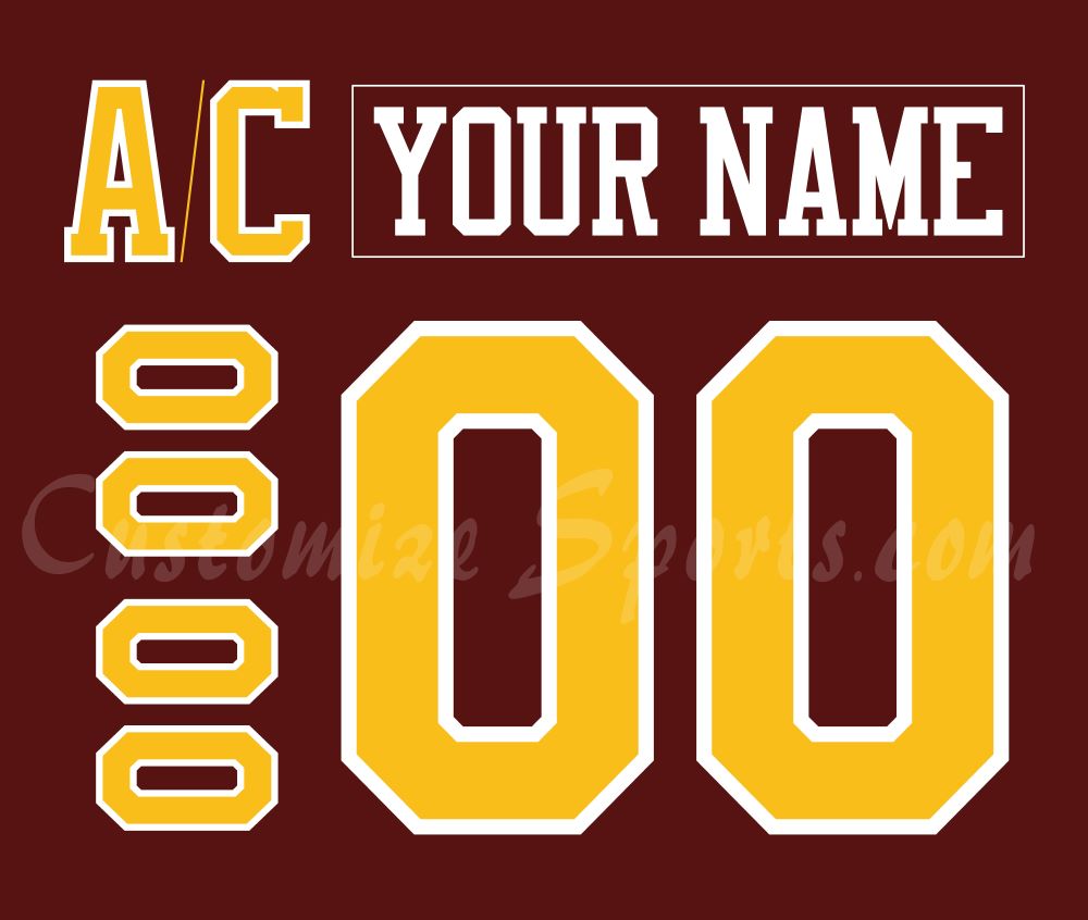 NCAA Minnesota Golden Gophers Customized Number Kit For 2025-Present Away Hockey Jersey