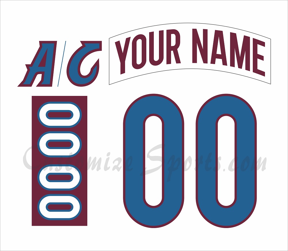 Colorado Avalanche Customized Number Kit For 2025-Present Away Jersey