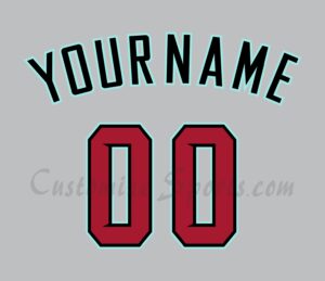 Baseball Arizona Diamondbacks Customized Number Kit for 2025-Present Road Jersey